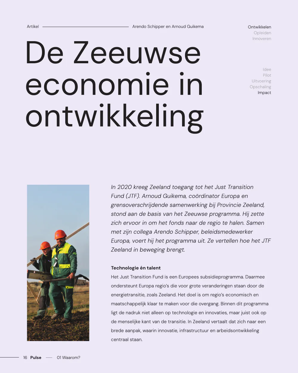 Pulse, pagina 16: De Zeeuwse economie in ontwikkeling