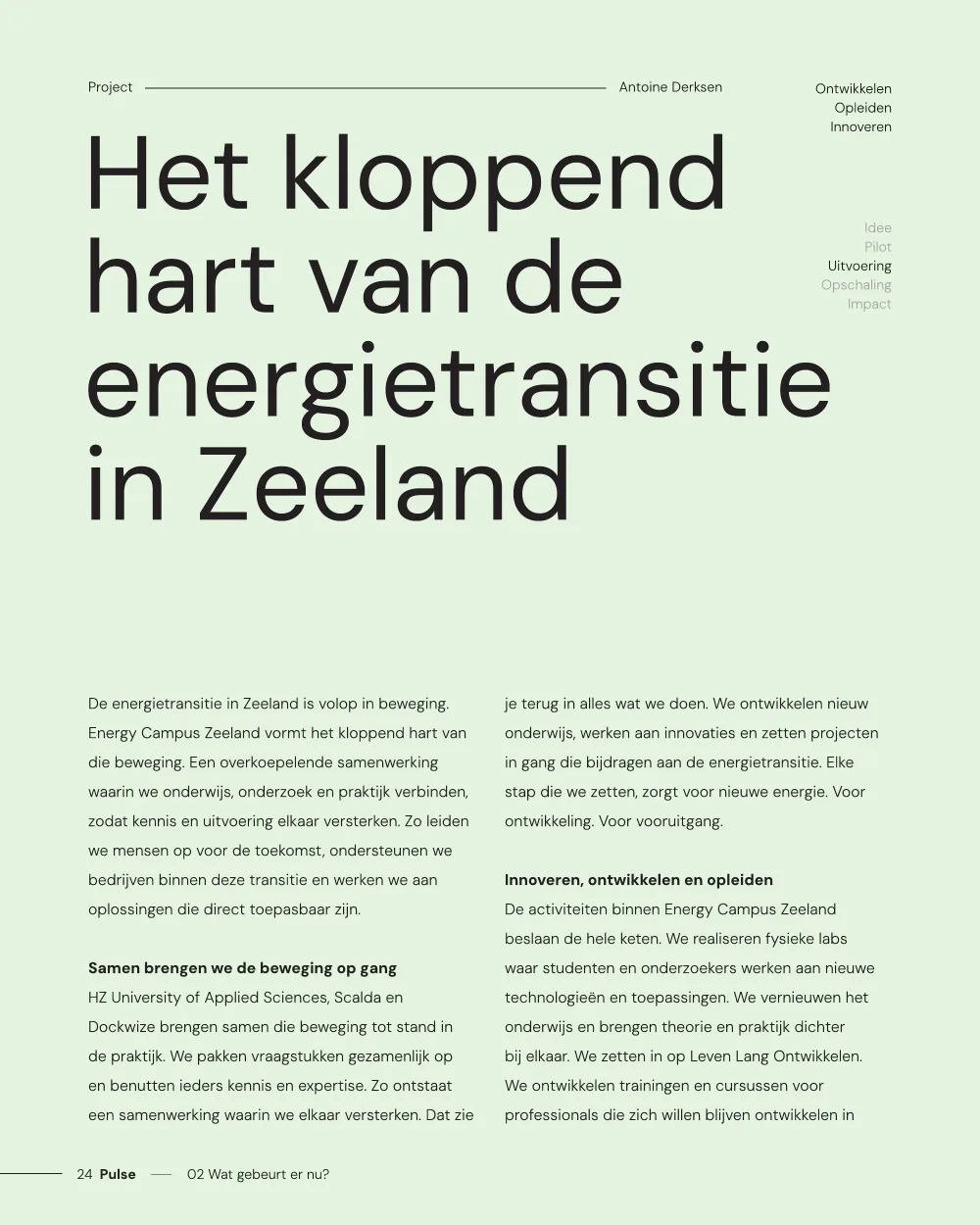 Pulse, pagina 24: Het kloppend hart van de energietransitie in Zeeland