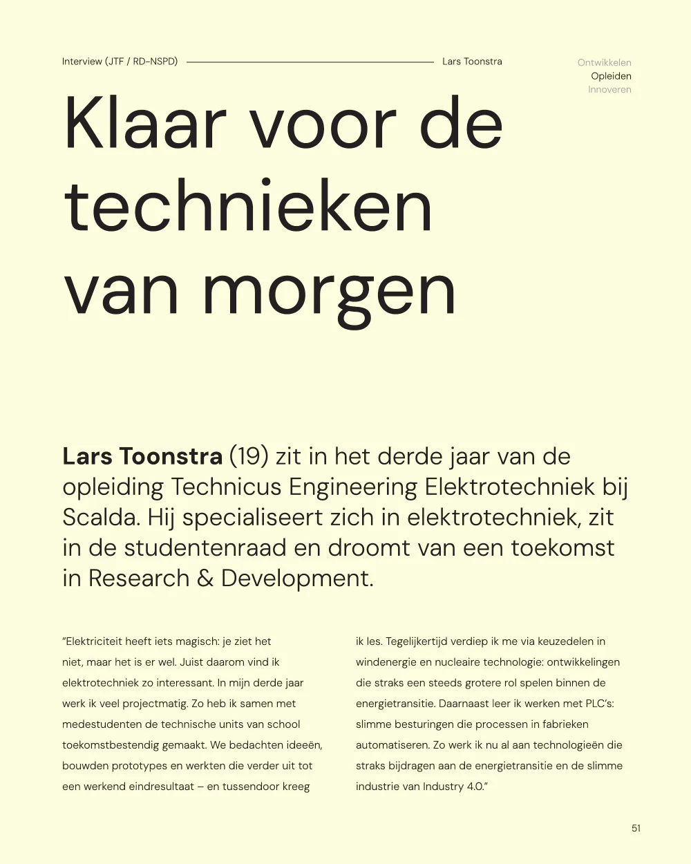 Pulse, pagina 51: Klaar voor de technieken van morgen