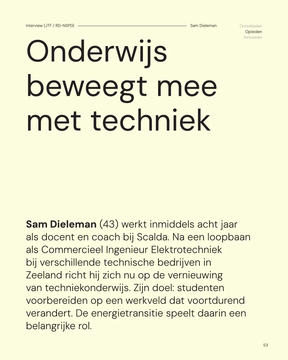 Pulse, pagina 53: Onderwijs beweegt mee met techniek