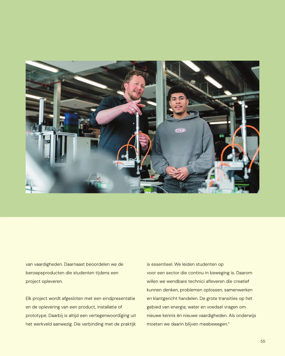 Pulse, pagina 55: Onderwijs beweegt mee met techniek