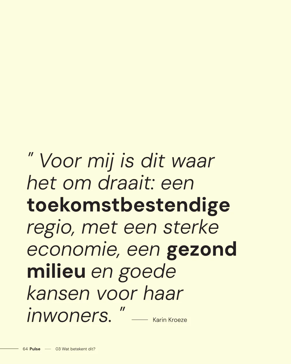 Pulse, pagina 64: Een regio in transitie